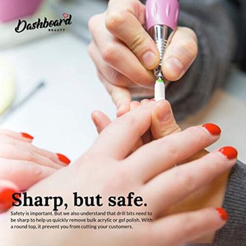 10PCS/Bag Ceramic Carbide Nail Drill Bit Set Milling Cutter for Manicure Apparatus Manicure Nail Files Removing Gel Nail Tools