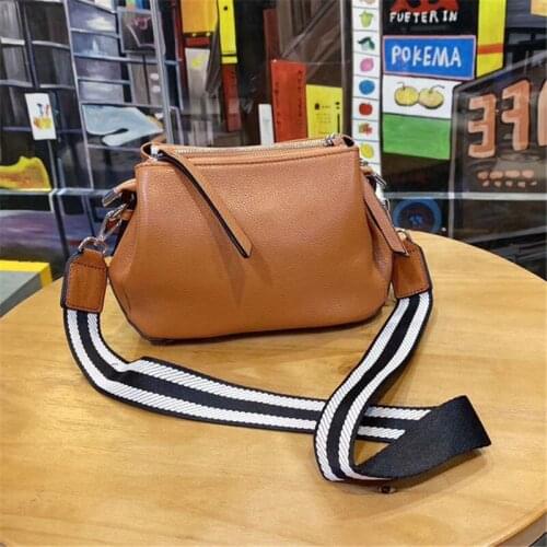 100% Genuine Leather Women Shoulder Bag Simple Style Lady Crossbody Bag Fashion Tote Handbag for Ladies Girls