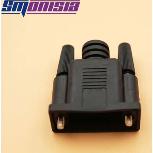 100pcs High-quality RS232 Serial Port Shell 2 Rows 9 Pin Plastic DB9 Male Female Shell Connector