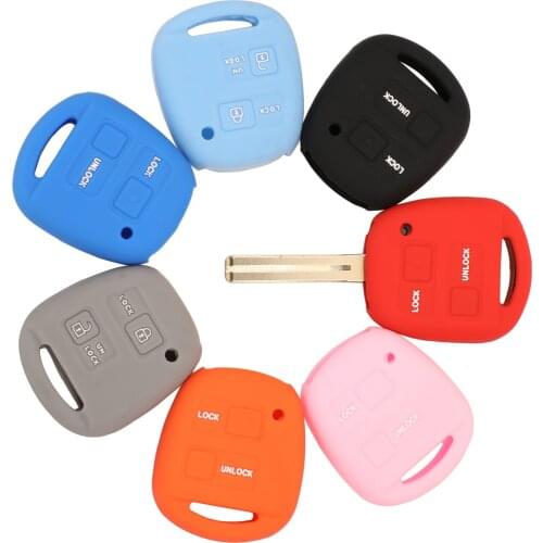 New 2Buttons Silicone Car Remote Key Fob Shell Cover Case For TOYOTA CAMRY RAV4 PRADO COROLLA AVENSIS LAND CRUISER YARIS