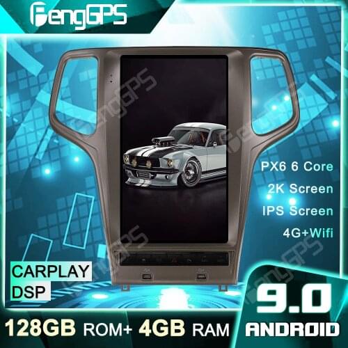 Tesla Car Stereo Android Radio For Jeep Grand Cherokee 2010-2019 DVD Player Touchscreen GPS Navigation Carplay 4+128G Multimedia