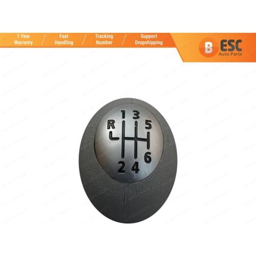 ESC ESP614 6-Speed Shift Stick Knob 328650024R Chrome Gray For Renault Dacia Nissan Opel