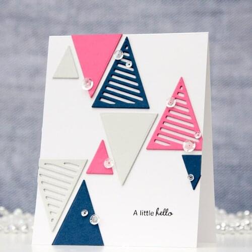 Panalisacraft Basic Triangle Bunting Metal Cutting Dies Scrapbooking Card Making Album Embossing Stencil DieCut Decoration