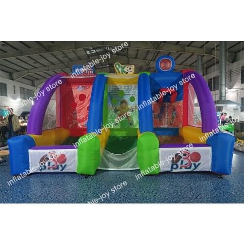 DDU free ship!hot giant inflatable basketball hoop indoor inflatable basketball/football toss sport game for sale