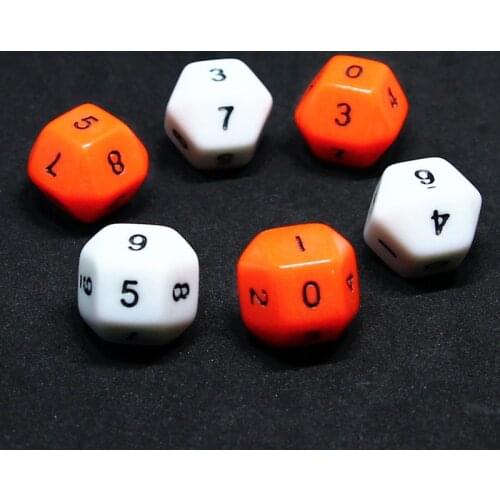 10 pcs/set 10 Sided 0-9 Solid Dice Funny Puzzle Game Send Children Education Dice