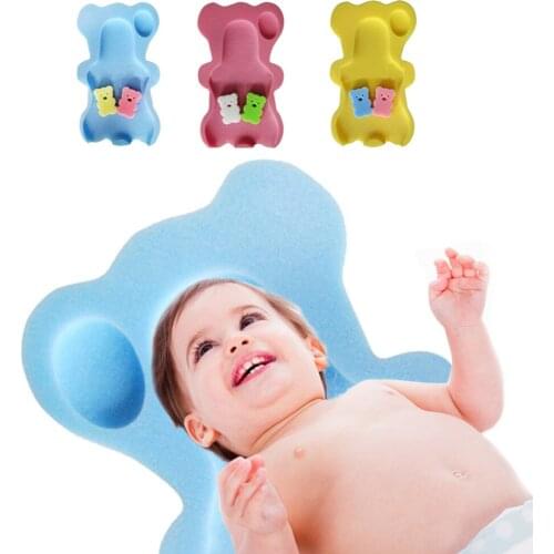 Baby Toys Soft Bath Sponge Seat Cute Anti-Slip Foam Pad Safety Kids Cushion Sponge Bathroom Products