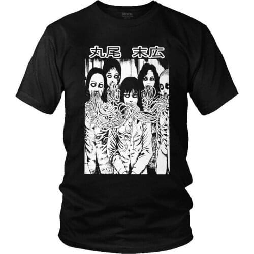 Mens Tomie Junji Ito Anime Manga T-Shirt Streetwear Harajuku Streetwear Tshirt Short Sleeve Hip Hop T Shirt Cotton Tee Tops