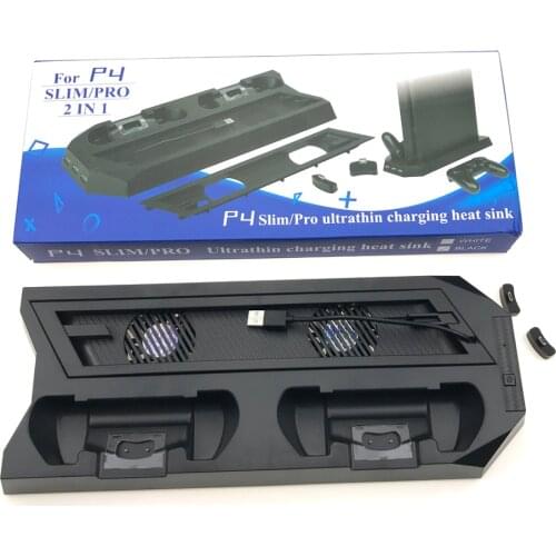 For Ps4 Slim Pro Fan Multi-function Cooling Fan Base Bracket Stand Cooling Fan Controller Charging Station For Playstation 4