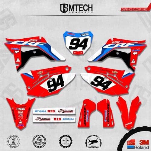DSMTECH Customized Team Graphics Backgrounds Decals 3M Custom Stickers For 2018-2020 CRF250R 2017 2018 2019-2020 CRF450R 020