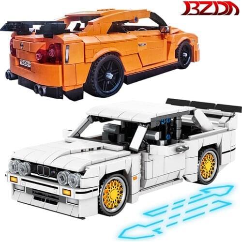 SEMBO City Toy Car Speed Champions Blocks Technik miniaturas MOC Pull Back Car Model Building Blocks Toys For Boys Friends Gifts