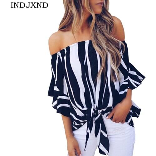 INDJXND Black Blouses