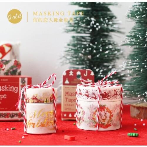 30/15mm*7M Merry Christmas New Year washi tape DIY decorative scrapbooking planner masking tape adhesive tape kawaii stationery