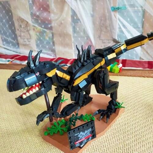 MOC Jurassic Dinosaur Animal World Park Kits Tyrannosaurus Building Blocks Model Bricks Raptor Educational Toys For Kid Gifts