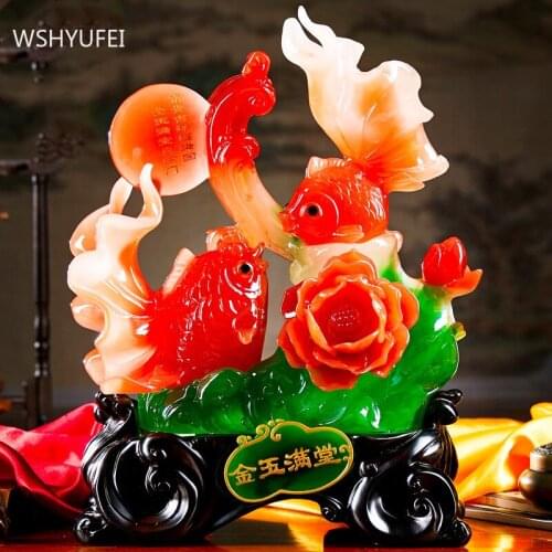 Creativity Resin Sculpture Feng Shui Ornaments Living Room Lucky Fortune Decoration Home Desktop Decor Accessories Crafts