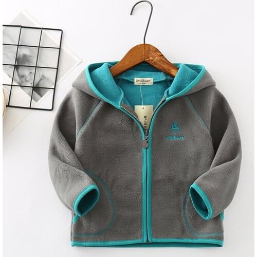 Spring Autumn Coat Children Outwear Polar fleece Warm Jacket Kids Teenagers Clothes Sports Tops For Girls Boys Clothes TZ872