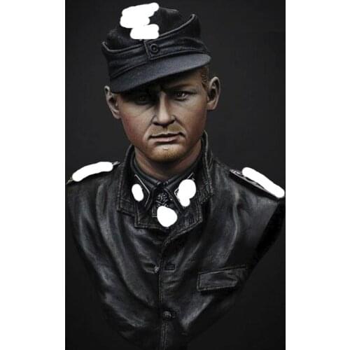 1/9 World War II officer, Contains 2 heads, Resin Model Bust GK, War theme, Unassembled and unpainted kit