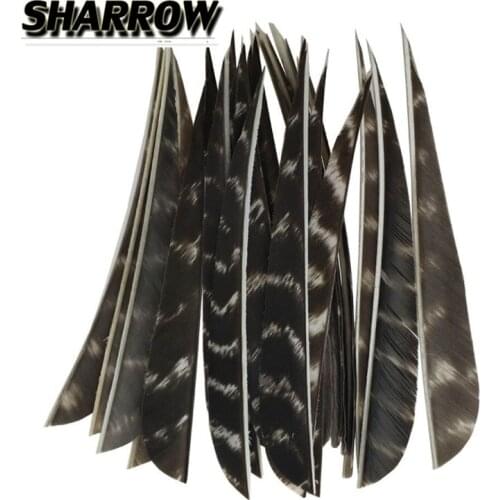 50Pcs Archery Arrow Feathers Fletches 5" Natural Turkey Fletching Vanes Right Wing Arrow DIY Tools Practice Shooting Accessories