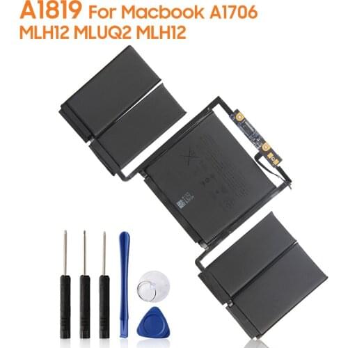 Original Replacement Battery A1819 For Macbook A1706 MLH12 MLUQ2 Authentic Laptop Battery 4314mAh