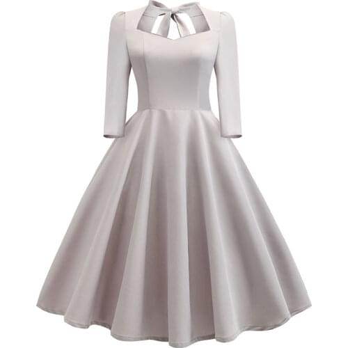 Women Fashion Maxi Dress Lady creamy white Solid Long Sleeve Office Dresses Women Elegant Business Work Party Dresses Vestidos