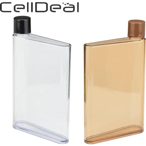 Portable Water Bottle Book Paper Cup Flat Botlte Creative Notebook A6 Plastic Bottle Office Outdoor Travel Drinks Water Kettle