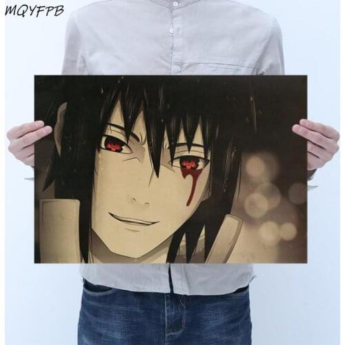 Japanese Anime Kraft Paper Poster Home Room Bedroom Wall Decorative Painting Core 50.5x35cm