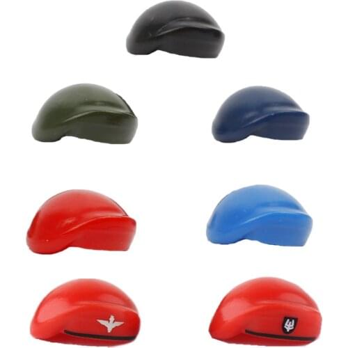 World War II Hats Building Blocks British Army Soldiers Berets US Military Cap Helmets MOC Bricks Parts Toys for Children C173