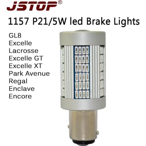 JSTOP GT XT GL8 led Brake lights BA15d P21/5W canbus 1157 high Light/dark light 4014SMD 12V/24V No error bulbs car Brake lamps