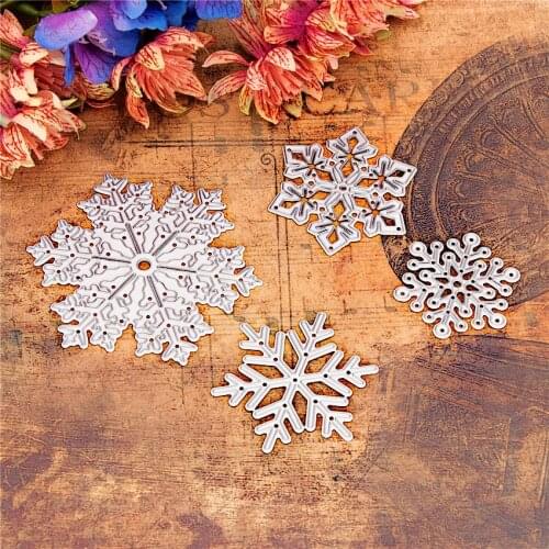 A lot=4pcs Snowflake Scrapbooking DIY Embossing Mothers Day Paper Dies Cutting Dies Carbon Steel Cutter Metal Die Cards