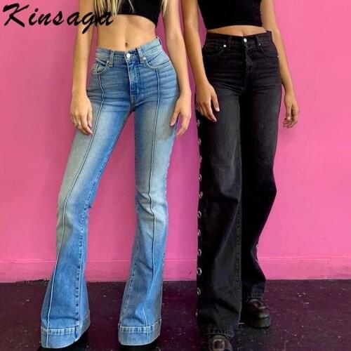 Vintage Y2k Brown Low Rise Denim Flare Pants Indie Aesthetic Long Baggy Trousers Women Harajuku Streetwear Striped Mom Jeans