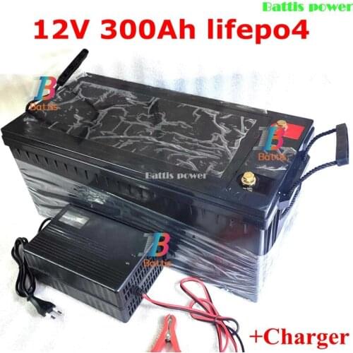 Waterproof 12.8v 12V 300AH Lifepo4 battery BMS for inverter Photovoltaic solar energy Base station PV RV EV +20A Charger