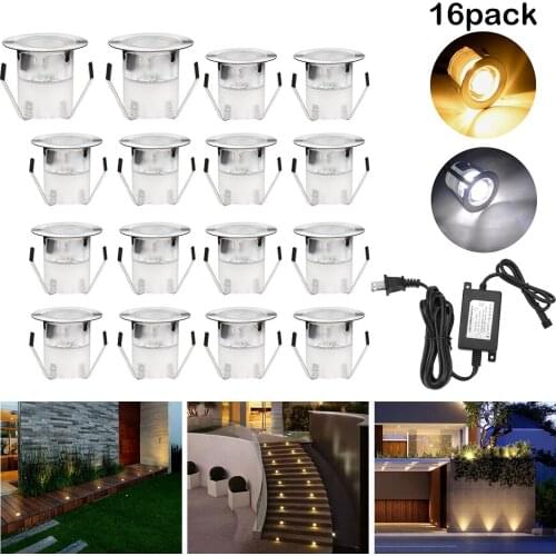 Floor LED Lights 6pcs/pack Recessed Waterproof Underground Lamp 12V Low Voltage Spot IP67 for Patio Garden Driveway Step