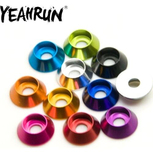 10Pcs/lot Aluminum M3 Countersunk Washer Gasket for Axial SCX10 CC01 D90 1:10 RC Rock Crawler Car Parts