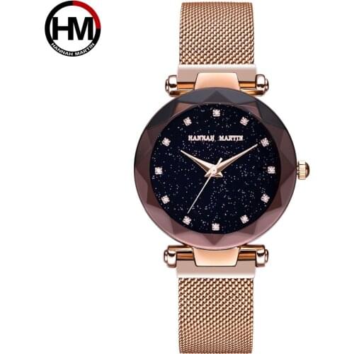 Original Cool Starry Sky High Quality Net Red Explosion Watch Quartz Women Galaxy Magnetic Buckle Mesh Waterproof Wristwatch