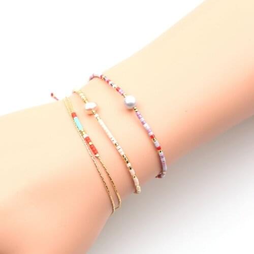 Delica Miyuki Bracelet For Women Pearls Color Bracelet Femme Jewelry Crystal Seed Beads Boho Handmade Friendship Gifts