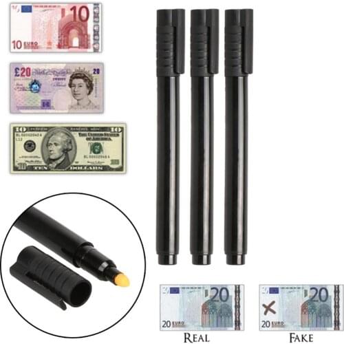 2pcs Money Counter Money Detector Checker Currency Counterfeit Marker Money Fake Cash Tester Pen Ink Hand Checkering Tools