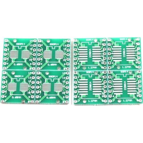 10pcs SOP14 TSSOP14 SSOP14 to DIP14 Transfer Board DIP Pin Board Pitch Adapter