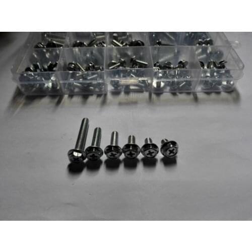110pcs M4 M5 Phillips Flange Head Steel Screw Bolt Screws Bolts Assortment High Quality