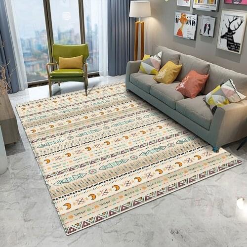 2021 Moroccan Style Area Carpet Living Room Table Large Carpet Bohemian Geometry Bedroom Bedside Sofa Kitchen Bathroom Floor Mat