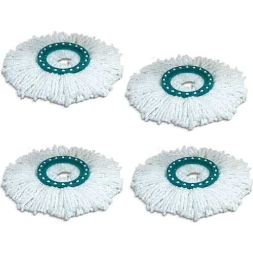 4Pcs Microfiber Replacement Head Hands-Free Rotating Mop Cloth for Leifheit Disc Household Cleaning