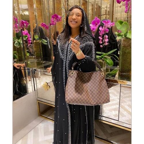 Africa Clothing African Dresses for Women Clothes African Dashiki Dress Plus Size Diamond Abaya Dubai Muslim Dress Robe Africain