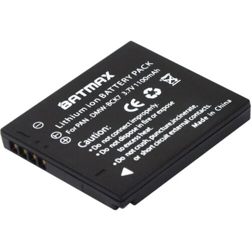 Batmax 1Pc DMW-BCK7 NCA-YN101G BCK7 Rechargeable Battery for Panasonic Lumix DMC-FS28 DMC-FH2 DMC-FH4 FH5 FH6 FH25 FH27 FP5 FT30