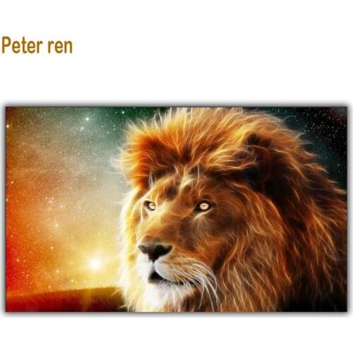 Diamond painting Cross Stitch Flores Crouching lion full mosaics diamond resin Arts and Crafts diamond Embroidery fabric