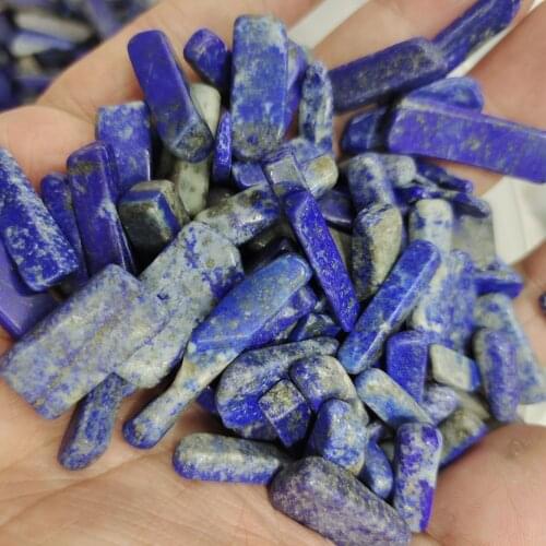 Natural flat blue Lapis lazuli stone Point Stick beads Top Drilled loose Beads Pendants necklace Accessories For jewelry making