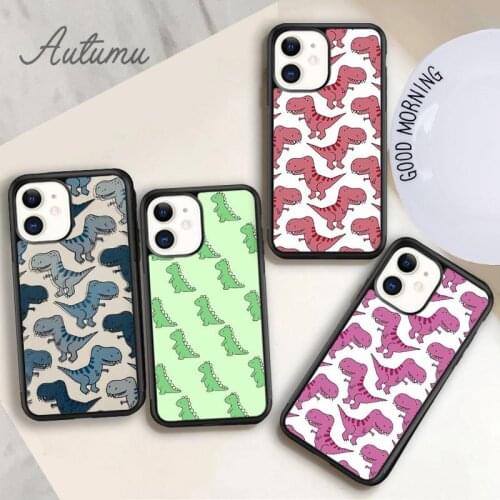 Dinosaurs Phone Case for iPhone 11 12 Pro Max mini X XR XS SE 2020 5 6S 7 8 Plus Samsung Galaxy S8 S9 S10 Cover shell