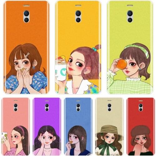 Pretty Girl Cute Phone Case For Meizu M6 M5 M3 M2 Note Soft Silicone Back Cover For Meizu M2 M3 M3S M5 M5C M5S M6 M6S M6T
