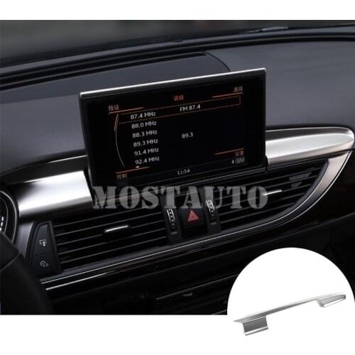 For Audi A6 S6 Interior Console GPS Navigation Frame Trim Cover 2012-2018 1pcs Car Decor