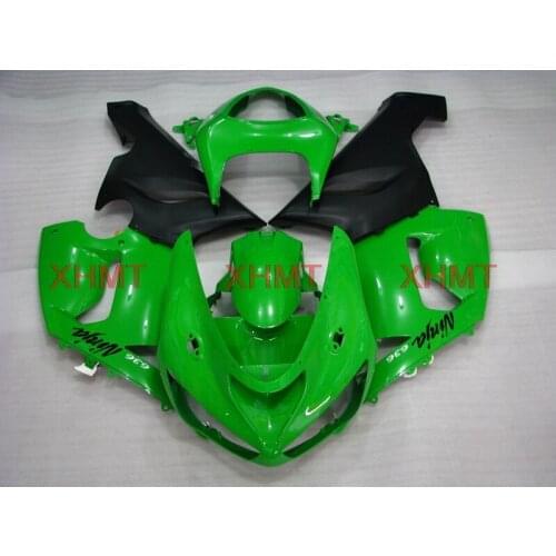 For Kawasaki ZX6r 2005 - 2006 Bodywork ZX6r 636 2006 Fairing Kits ZX6r 636 2005 Green Black Motorcycle Fairing