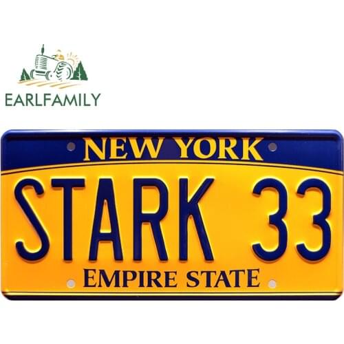EARLFAMILY 13cm x 7.5cm Auto Car Sticker and Decal for New York License Plate Graphics JDM VAN Motorcycle Decoration