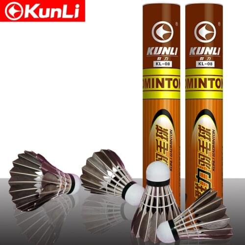 Hot sale KUNLI-08 top grade black goose feather badminton Shuttlecock goose feather shuttlecock for training free shipping