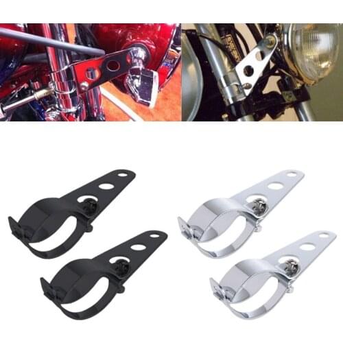 Hot Selling 2x Universal 33-45mm Motorcycle Headlight Mount Bracket Fork Ears For Bobber Cafe Racer